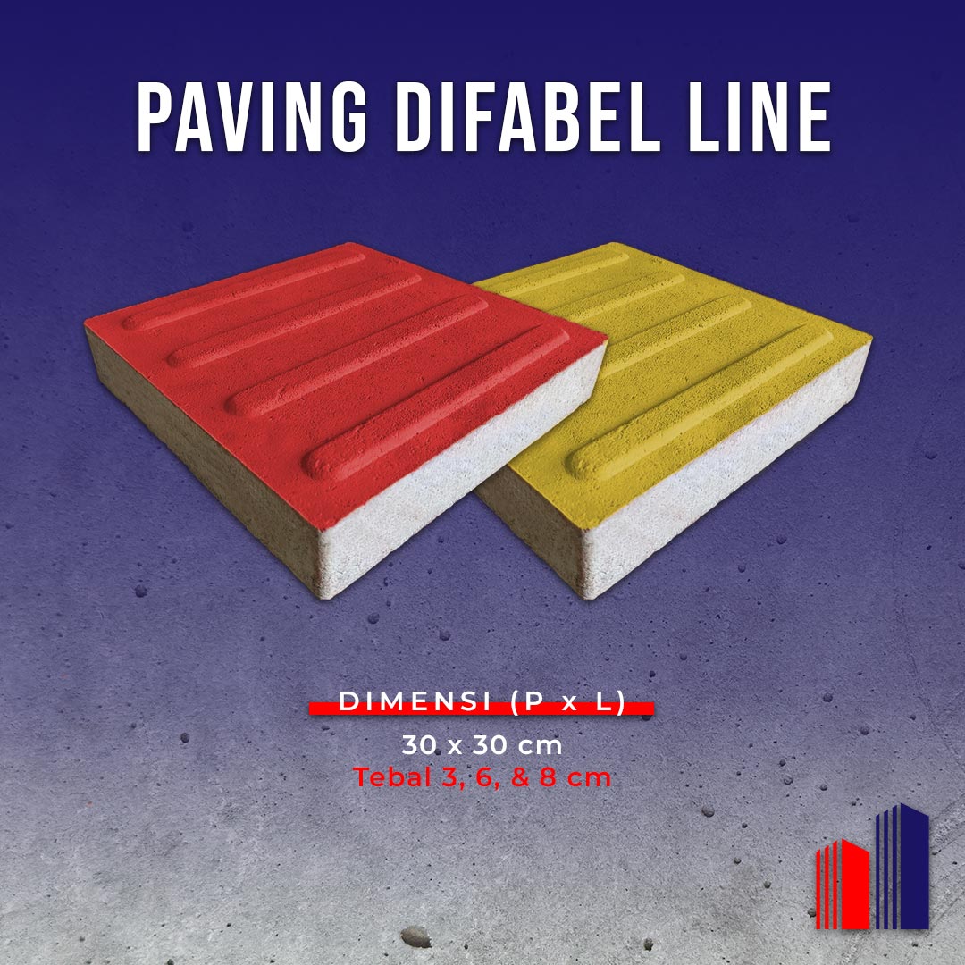 Paving Block Difabel Motif Garis (Line Type)